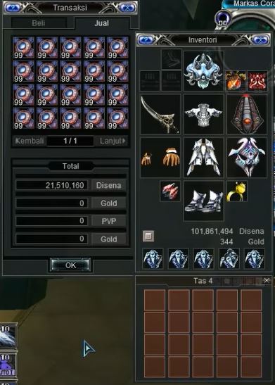 hasil farming tanah outcast rf online