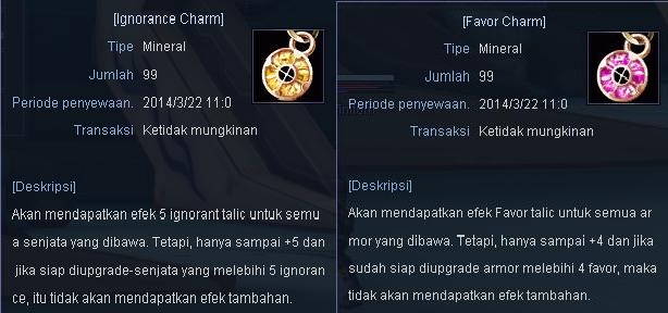 Ignorance charm Favor Charm